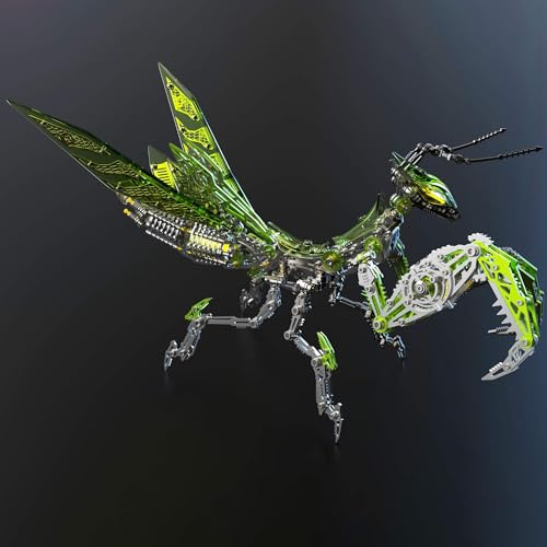 Metalkitor 3D-Metall-Puzzles für Erwachsene, riesiges Mantis-Modellbausatz – Steampunk-DIY-Ornament – Montage-Puzzle, Bastelarbeiten, Gehirn-Teaser – perfekte Raumdekoration und Geschenkwahl (1200 +
