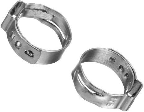 URTYP 20 pièces colliers de serrage en continu à une oreille 304 clips de tuyau en acier inoxydable serrage rapide collier de serrage 6.5mm à 95.0mm, 88.8,92.0mm