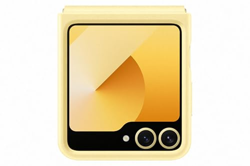 Samsung Kindsuit Case EF-VF741 für das Galaxy Z Flip7 FE | Z Flip6, Smartphone Cover, Handy-Hülle, Schutz Case, Lederlook, Kratzfest, Yellow