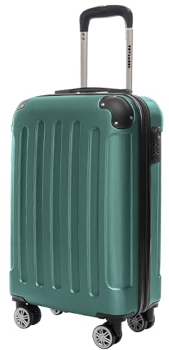 TRVLMORE Handgepäck Koffer 55x40x20cm - Koffer & Trolleys, Reisekoffer mit Rollen, Handgepäck Trolley 55x40x20, Hartschalenkoffer Klein, Koffer Handgepäck 55x40x20 Leicht, Trolley Handgepäck, Grün