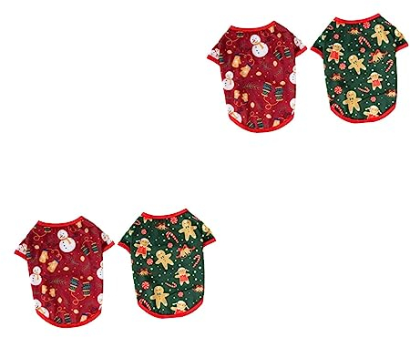 BESPORTBLE 4stücke Teiliges Weihnachtskostüm Für Haustiere Lustige Hundekleidung Mit Und Lebkuchenmann Und Langlebig Für Festliche Anlässe