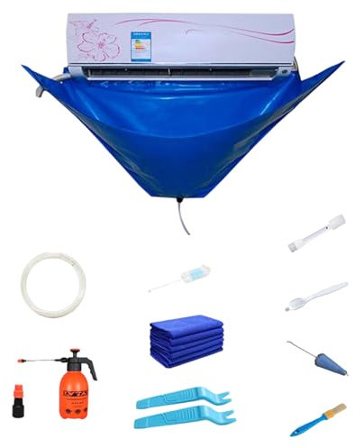 Reinigungsabdeckung für Klimaanlagen zur Wandmontage, wasserdicht, Split-Reinigungs-Set, Schutztasche für die Reinigung von Klimaanlagen, 12 Stück