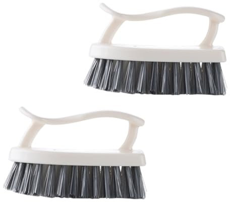 minkissy 2pezzi Spazzola Pulizia Setole Multiuso Per Scarpe Pulizia Casa Spazzola Strofinamento Vasca Da Bagno Piastrelle Robusto Manico in Pp Pratica Protezione Mani