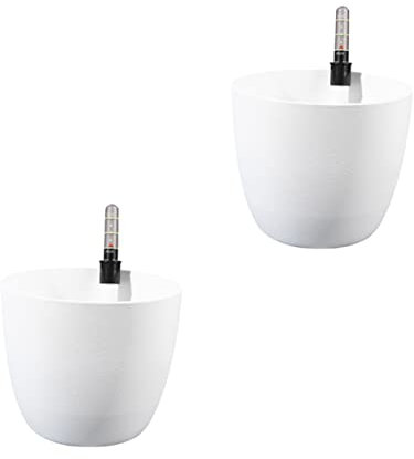 IWOWHERO 2St Zimmerpflanzen Elho Selbstbewässerungssystem Grabschale Mit Wasserspeicher Selbstbewässernder Pflanzer Zinkwanne Wasserdicht Blumentopf Bewässerungssystem Automatisch