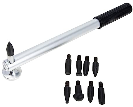WEKADRIN Martillo de Reparación de Abolladuras para Automóviles Herramienta Manual 9 Puntas Intercambiables Mango Antideslizante Alta y Resistencia Corrosión