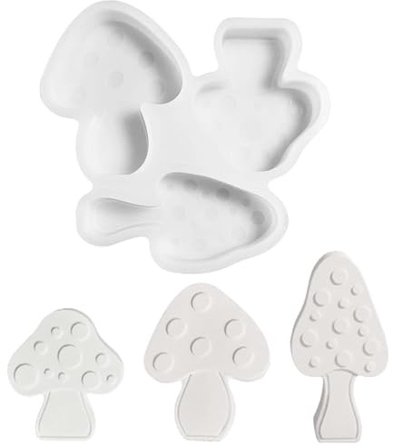 SVOCK 3 Stück Silikonformen Gießformen Herbst, Silikonform Pilz Halloween, Gipsformen zum Gießen Herbst Silikonform Pilze für Die Herstellung Von Gips und Kerzen