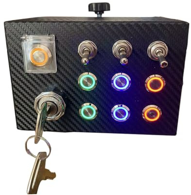 Benshuuk ATS/ETS Truck Simulator Box für LOGITECH G27/G29/G920/G923 Lenkrad; PC mit 10 Funktion Tasten Box Schalter Knöpfe; Multifunktionssimulator Zentrale Steuerbox für American Truck