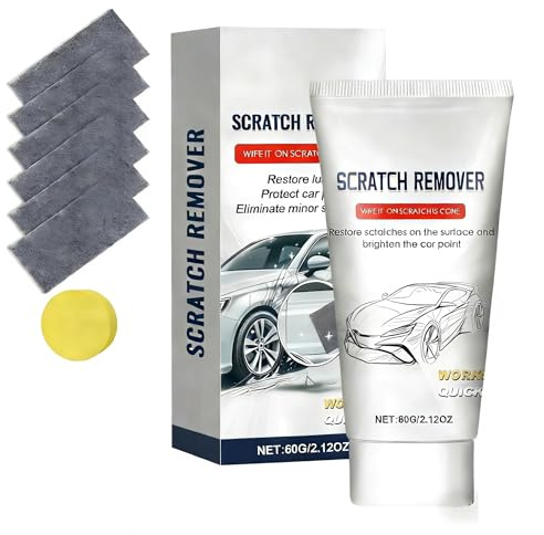 Auto Kratzer Reparaturpaste Kit,Nano Tuch Auto Kratzer Entferner,Reparatur Paste Polierwachs für Fahrzeuge Autos Kratzer Reparatur Kit,Nano Sparkle Tuch Autopolitur,Weiß