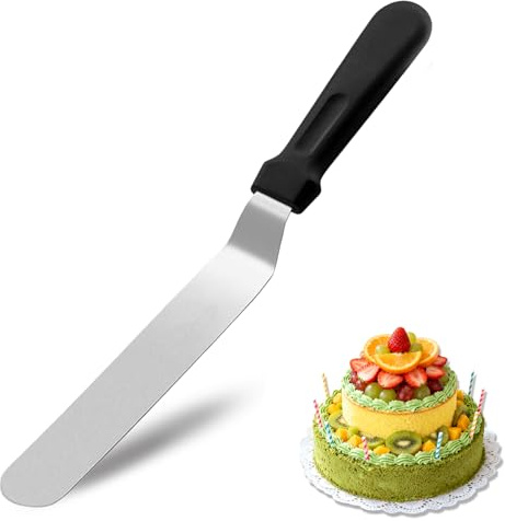8 Inch Cake Spatula Baking,Metal Icing Spatula,Multi-Purpose Palette Knife for Cake Decorating and Baking Smoothing Icing,Stainless Steel Pallet Knife for Home, Kitchen, Dishwasher Safe