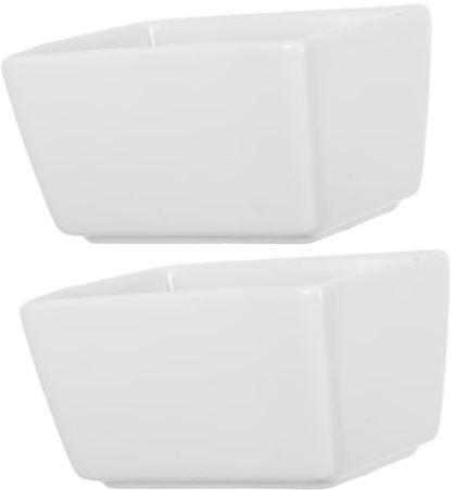 IMIKEYA 2piezas Azucarero de Cerámica Portátil Organizador de Sobres de Azúcar para Mesa Bote de Azúcar para Cocina Platos para Salsas para Desayuno la Encimera