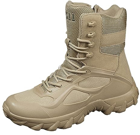 Bottes De Pêche En Eau Profonde Chaussure Tactique Homme Chaussures Sécurité Légères Botas Travail Chasse Hommes Latérale Securite Anti-Perforation Randonnée Militaire Boots Résistant Montante