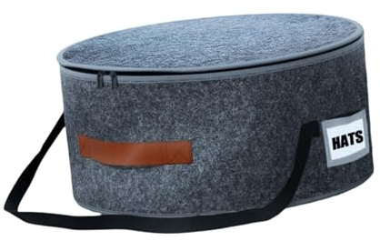 RoaQinFo Caja Organizadora para Sombreros Vaqueros con Tapa Hat Storage Box 42cmCaja Organizadora para Armario Y Oficina
