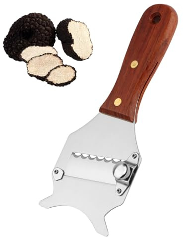 Truffle Slicer Shaver, Wooden Handle Butter Slicer Stainless Steel Chocolate Cheese Shaver Grater Curler with Adjustable Blade for Kitchen Supplies(SIZE:1Pc)