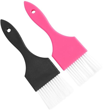 STOBAZA Spazzola per Tintura dei Chioma Professionale 2 Pezzi Manico Comodo, Pettine Applicatore per Colorazione Precisa, Design Fori, per Uso Domestico e Salone Stili multipli