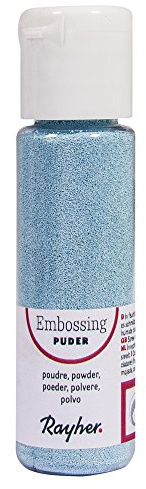 RAYHER 28000356, Embossing-Puder, 20 ml Flasche, deckend, hellblau