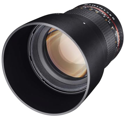 Samyang MF 85mm F1,4 AS IF UMC für Sony E – Vollformat Portrait Objektiv , geeignet für APS-C, manueller Fokus, für Sony Alpha - A7S III, A7C, A9 II, A7R IV, A6100, A6400, A6600, A6500