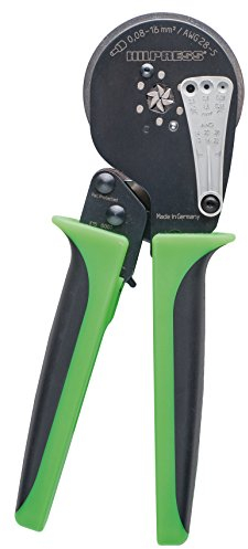 Crimpzange Aderenhülsenzange Quetsch Presszange 6-Kant 0,08-16,0 mm² Werkzeug auch für Linkshänder geeignet für Aderendhülsen mit und ohne Kunststoffkragen