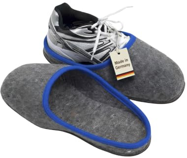 Pantoffelmann Over slippers felt sole One Size / 12 UK - Blue