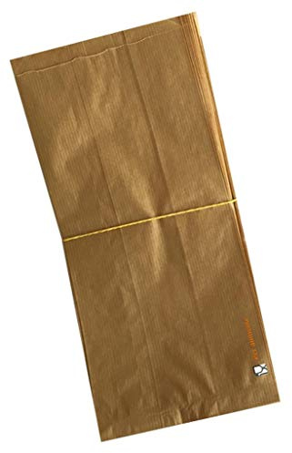 C.N. Sacchetti di carta marrone SEALING MILLERIGHE formato 19x40 cm Scatola da 2KG (180pz) sacchetti in carta avana per alimenti