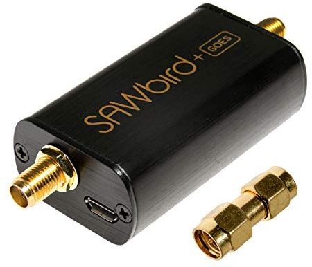 Nooelec SAWbird+ GOES - Premium SAW Filter & Cascaded Ultra-Low Noise LNA Module for NOAA (GOES/LRIT/HRIT/HRPT) Applications. 1688MHz Center Frequency
