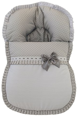 Fußsack oder Schlafsack Babytragetasche mit Schutzhülle für DOONA Gruppe 0. Verfügban mehrere Modellen und Farbene (Verona Grau)