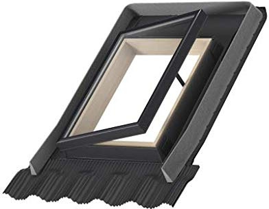 VELUX Dachfenster VLT 1000, Schwarz, Hartglas, für Van oder RV, Universal Eindeckrahmen (85 x 85-033)
