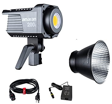 Aputure Amaran 200d LED Video Light,250W 5600K CRI95+,Bowens Mount with Bluetooth App Control for Video Recording,Wedding,Outdoor Shooting,Interview