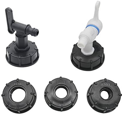 Garten-Klempnerschlauch-Adapter 1/2 3/4 1 Innengewinde auf 60 mm Innengewinde Ibc. Wassertank Anschlussventil Wasserhahnadapter Garten Bewässerung Rohrverbindungswerkzeug (Color : Silver)