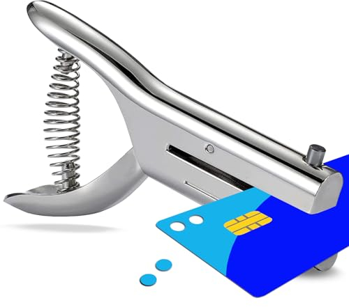 Lochzange Einzelloch Locher 3 mm Einzellochstanze Metall Lochzange Papier Locher Hochleistungslocher als Schreibtischzubehör mit Mehrfachblattkapazität für A4 Papier,idealer Lochstanzer für Ordner uvm