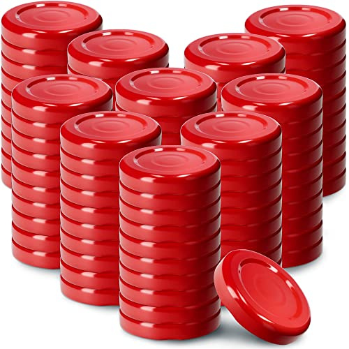 KADAX Lot de 100 couvercles Twist-Off Ø43 mm – Couvercles de Rechange en métal pour bocaux 40ml & Mini bocaux – Fermeture hermétique pour confitures, Miel & épices