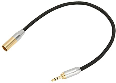 Septpenta 3,5 mm XLR Kabel Adapter, HiFi Klang Qualität, Profession Ell Vergoldet 3,5mm Männlich Zu Mini XLR 3 Pin Kabel für Mikrofon, Mixer, Kamera