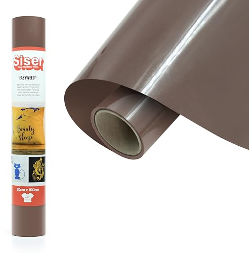 Siser® EasyWeed® Chocolate, 30cm x 1m, thermo-transferierbare Flexfolie zur Personalisierung von Stoffen, kreative Hobbys, zertifiziert nach VeganOk und Öko-Tex Standard 100 Klasse I