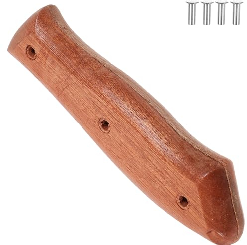 UPKOCH 2 Piezas Mango De Cortador De Chef Mango De Cortador De Madera Agarre Antideslizante os De os De Reemplazo Con Remaches Para Accesorios De De