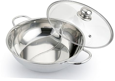 Zerodeko family sup easy putz Familienessen Hot Pot Restaurant glasdeckel easy-clean hitzebeständige pfannenwender schwenkgrill Antihaft Induktionsherd Topf Gerät Metall rotieren Shabu