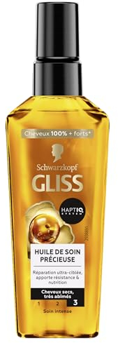 Schwarzkopf – GLISS – Olio per la cura preziosa – Riparazione ultra mirata – Fornisce resistenza e nutrizione – Haptiq System – Capelli secchi e molto danneggiati – Capelli 100% più forti – Cura