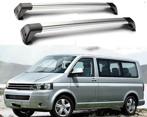 OKIIO Auto Dachträger Querträger für VW California Transporter Shuttle T5 T6 2015+, Top Schiene Boxen Aluminium Legierung Dach Gepäckträger, Dach Rack Gepäck Racks Träger, Außen Styling Zubehör