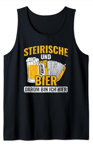 Steirische Und Bier Darum Mir Harmonika Akkordeon Tank Top