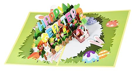 STOBOK Osterkarte Mit Festlichem Design Einzigartige Grußkarte Für Feiertage Zur Osterzeit Dekorative Und Praktische Segenskarte