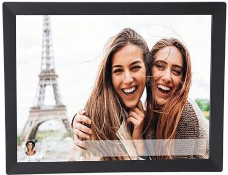 Digitaler Bilderrahmen, 15 Zoll Großer HD Touchscreen, Intelligenter Elektronischer Digitaler Bilderrahmen, Dekorativer, an der Wand Montierbarer Digitaler WiFi Bilderrahmen mit
