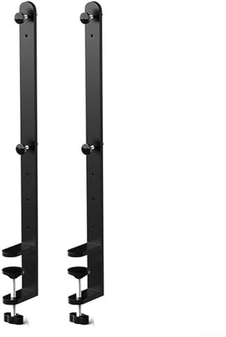 Besttoolifes Lot de 2 pinces de bureau - Support de fixation pour panneau perforé - Support de fixation pour bureau à domicile - Support en métal pour organiseur de panneau perforé