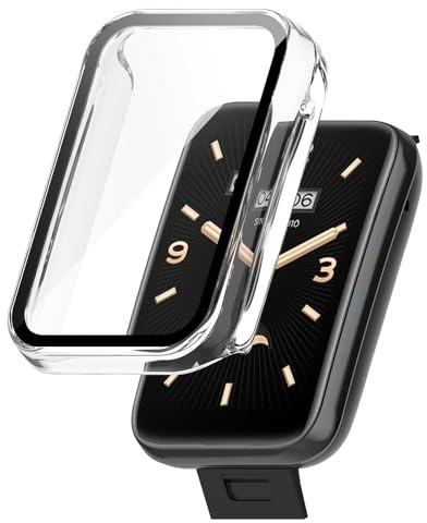 Funda para Xiaomi Smart Band 7 Pro, Duro PC Case con Vidrio Protectora de Pantalla, Anti-arañazos, Anti-polvo, Cover Carcasa para Xiaomi Mi Band 7 Pro
