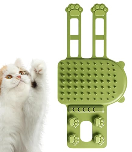 Cat selff Groomer - Hundekatze Ecke Groomer, Wandecke Kratzer Kamm | Silikonschuppen rieben Katzenwandkratzer, verstellbares Gurt Haustier Juckreiz Werkzeug für Möbelbeine, Kletterrahmen