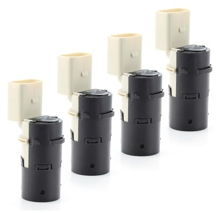 4X PDC Sensor Parksensor Einparkhilfe Kompatibel mit Audi A6 C6 4FH 4F5 Kompatibel mit VW Multivan T5 4B0919275G 7H0919275B Ultraschall Sensor Schwarz