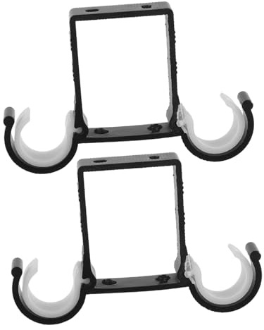 Cabilock Soportes de Barra Doble para Cortinas de Techo en Aleación de Aluminio Negro, Diseño Moderno y Resistente para Montaje Seguro en Hogares y Oficinas
