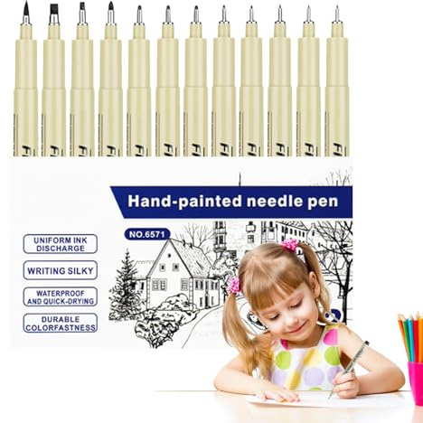 Fierudeng Lápices de dibujo artístico, lápiz de pintura para diario con tinta y marcadores de bocetos | Material ergonómico y versátil para artistas, para niños, adolescentes y estudiantes