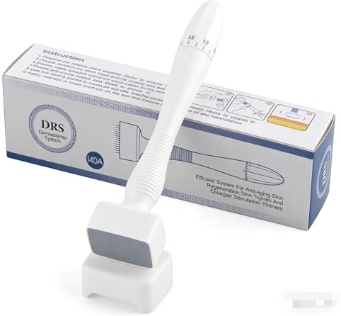 Derma Stamp Microneedling Pen – Einstellbarer Microneedling Derma Pen mit Roller & Stempel, Microneedling Roller für Hautpflege, Beard Roller & Bart Roller für Männer