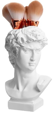 David-Statue Blumenvasen – Resin | Römischer Büsten-Skulptur Der Griechischen Mythologie | Römischer Vintage-Weiße Schale | David Kopf Büste Für Wohn- Und Bürodekoration, Künstlerisches Interie