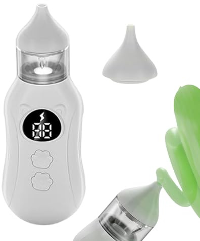 Pavsicgn Elektrischer Nasenabsauger Für Babys | Nasenschleim Entfernungsgerät,Mit Doppelt Großem Ersatzaufsatz Und Einstellbarer Saugstärke Für Babys | Für Kinder Bei Husten Und Erkältung Für Sanftes