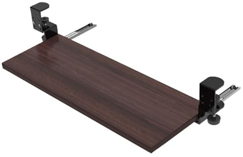 Justerbar tangentbordsbricka under skrivbordet 55 cm/64 cm/75 cm, ergonomisk utfällbar tangentbordshållare med klämma, färg D, storlek 75 cm x 24 cm – förbättrar arbetsutrymmets komfort och