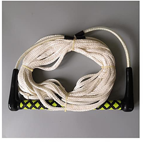MJADAADE 1 corda da 23 m per sci d'acqua, corda di sicurezza per surf, traino, con impugnatura in EVA, per wakeboard, ginocchiere e surf, colore bianco